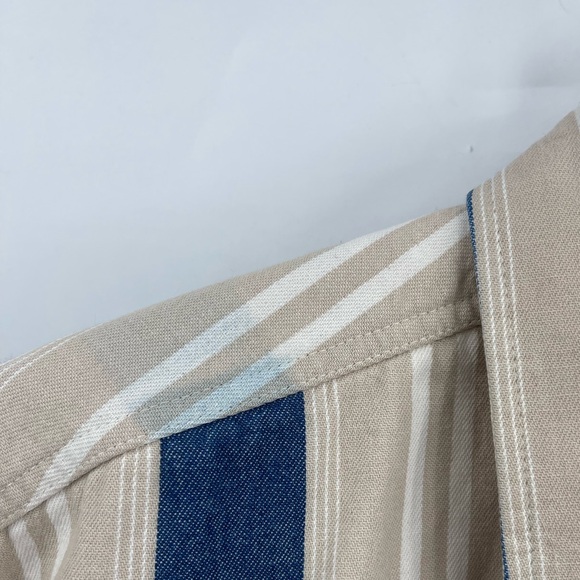 VTG Wrangler Western Denim Button Down Brushpopper Shirt Pearl Snaps X-Long Tail - Picture 5 of 13